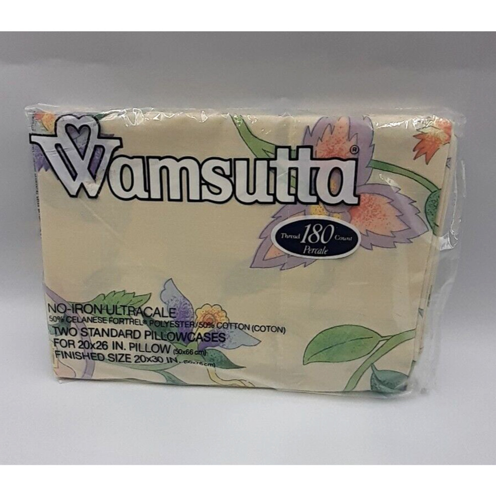 Vintage WAMSUTTA Oriental Fantasy Standard Pillowcases Made in USA Sealed NWT